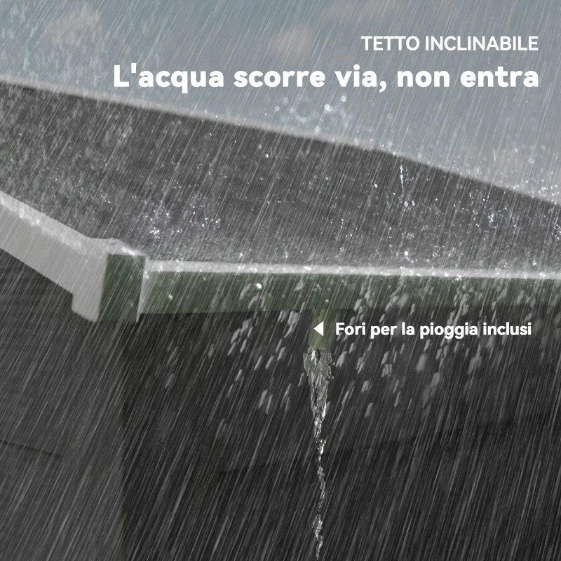 Outsunny Casetta porta Attrezzi con Porte Scorrevoli e 4 Prese d'Aria, in Acciaio e PP 196x236x208 cm, Grigio Scuro