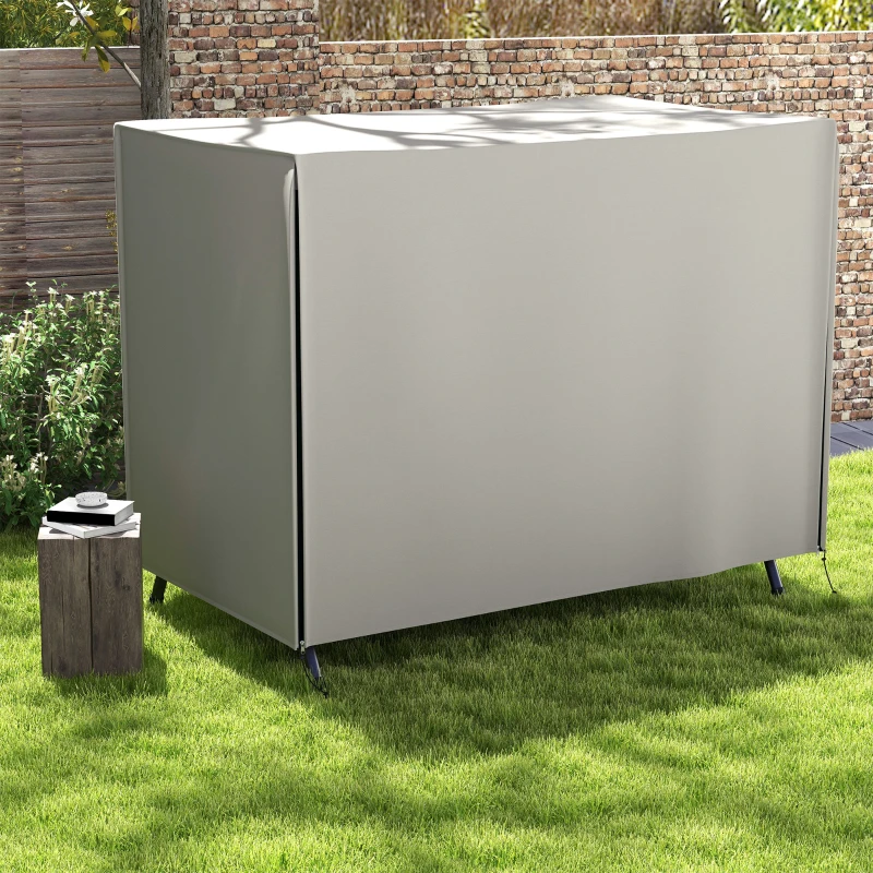 Outsunny Housse de Protection balancelle de Jardin 3 Places bâche étanche dim. 2,05L x 1,24l x 1,64H m Polyester Gris