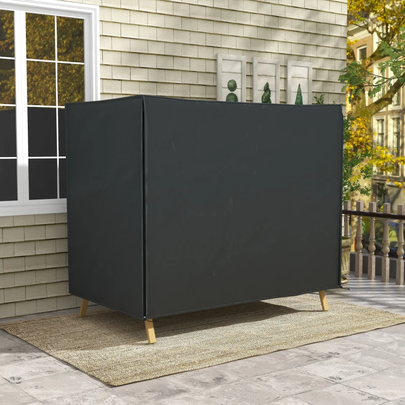 Outsunny Housse de Protection balancelle de Jardin 3 places, bâche étanche et anti-UV 420D, dim. 2,20L x 1,25l x 1,72H m PE Noir