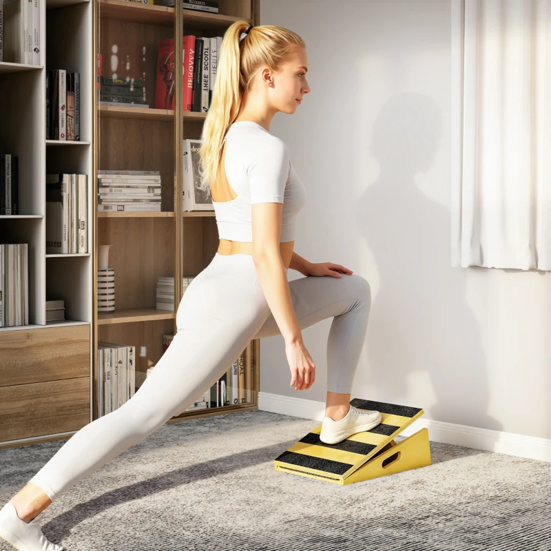 SPORTNOW Portable Slant Board, Adjustable Incline Board Calf Stretcher with Extra Side-Handle Design for Home Gym