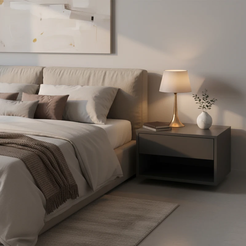 HOMCOM Set da 2 comodini sospesi, con cassetto e scomparto aperto, 37 x 32 x 21 cm, Nero