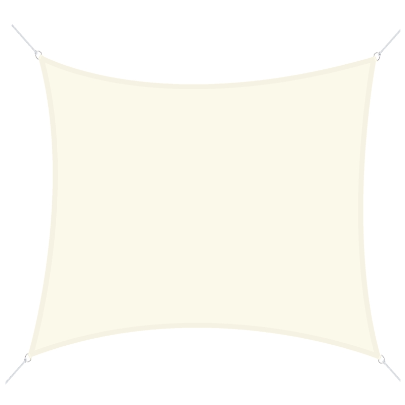 Outsunny Voile d'ombrage carrée 3x3m toile ombrage extérieur protection anti-UV, pour jardin terrasse extérieur patio piscine balcon, crème
