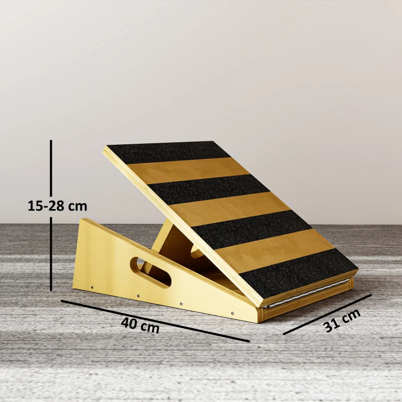 SPORTNOW Portable Slant Board, Adjustable Incline Board Calf Stretcher with Extra Side-Handle Design for Home Gym