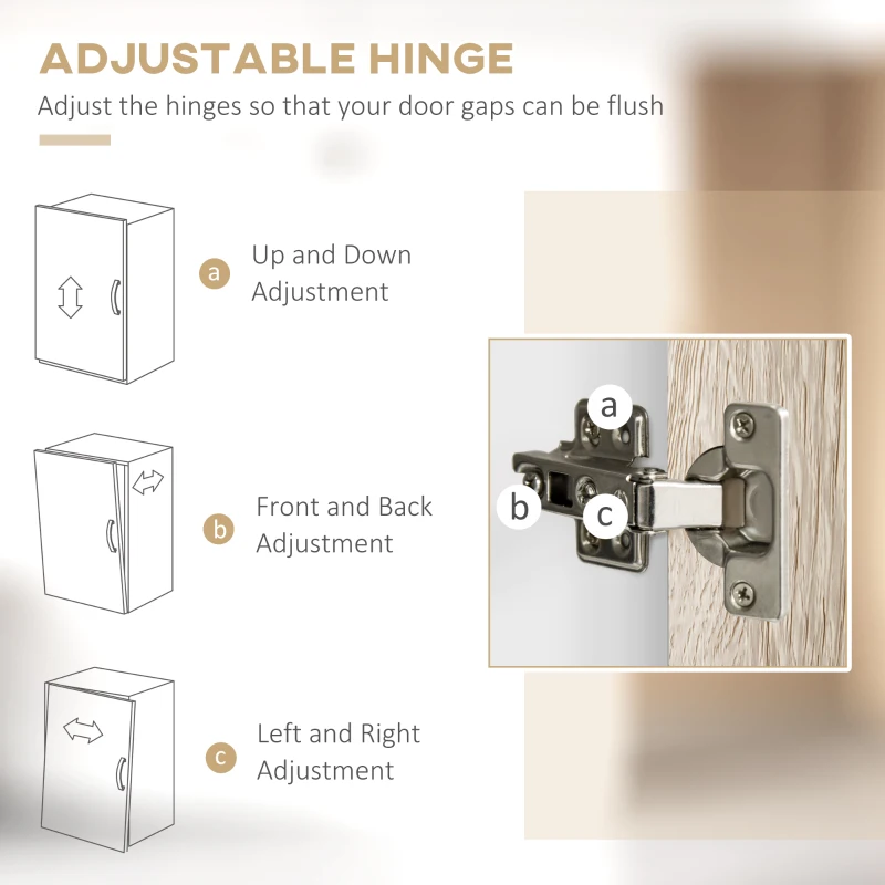 HOMCOM Kitchen Cupboard Sideboard Storage Cabinet Unit with Counter Top, Adjustable Shelves, Drawers for Dining Room, Living Room