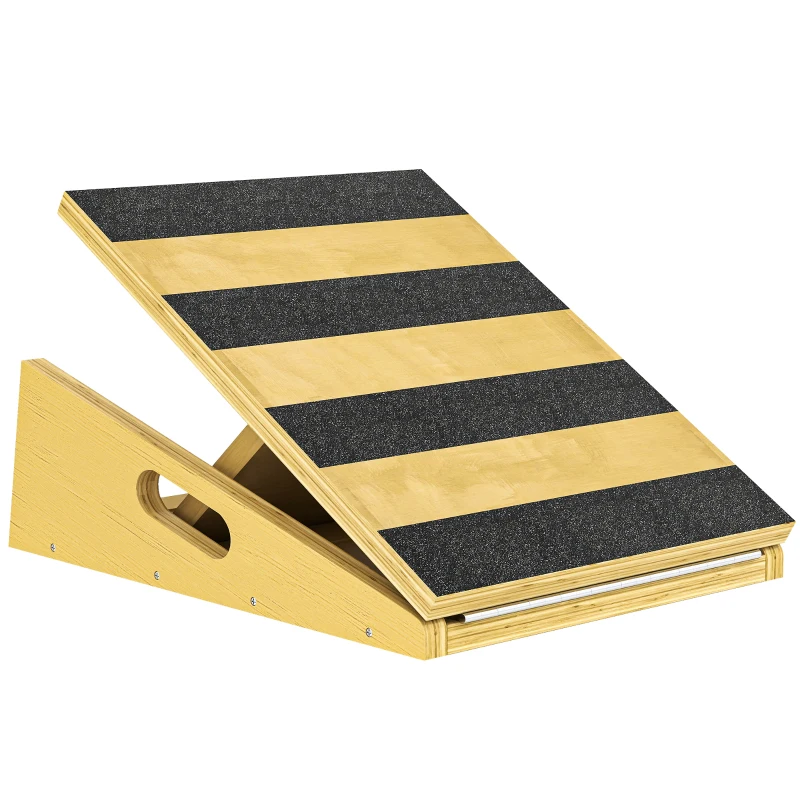 SPORTNOW Portable Slant Board, Adjustable Incline Board Calf Stretcher with Extra Side-Handle Design for Home Gym