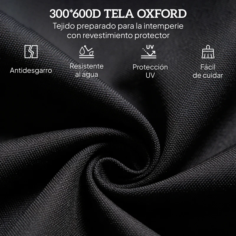 Outsunny Tumbona Plegable Reclinable con Ángulo Ajustable de 5 Posiciones para Jardín Exterior Piscina Terraza Camping Carga 120 kg 188x56x28 cm Negro