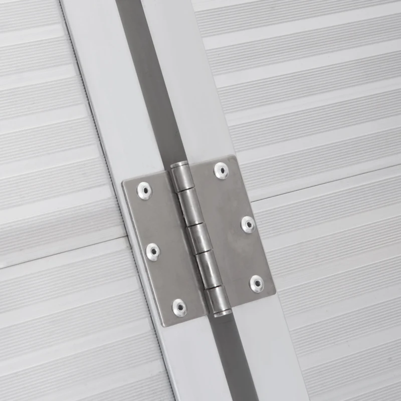 HOMCOM, Rampă de scaun cu rotile, antiderapantă, pliabilă, din aluminiu, cu borduri, încărcare maximă 270 kg, 91 x 74 cm