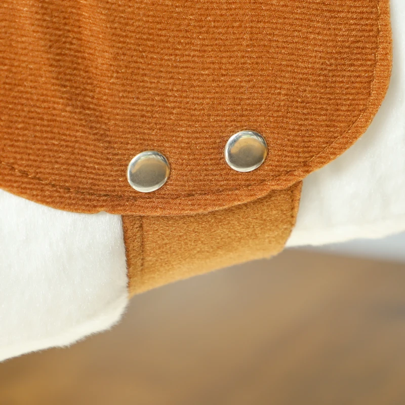 AIYAPLAY Schaukelpferd mit Soundeffekten, weiches Fell, für 3-8 Jahre, 85 x 28 x 60 cm, Braun/Cremeweiß(m-7)