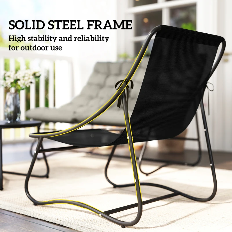 Outsunny 4 Seater Garden Furniture Set, Conversation Set with Loveseat Sofa, Chairs, Glass Coffee Table, Thick Cushions, Steel Outdoor Sofa for Balcony, Poolside, Conservatory, Light Grey