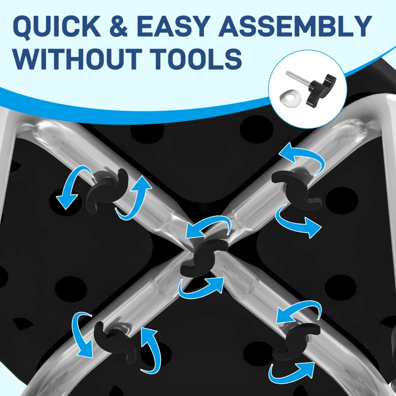 HOMCOM Banco de Duche em Alumínio com Altura Ajustável Antiderrapante Suporta 135 kg para Idosos e Pessoas com Mobilidade Reduzida