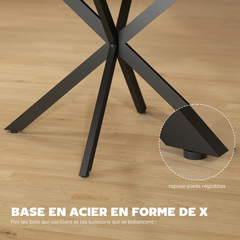 HOMCOM Table à manger extensible ovale pour 4 à 6 personnes, table de cuisine avec rallonge 100-135 cm, effet bois naturel