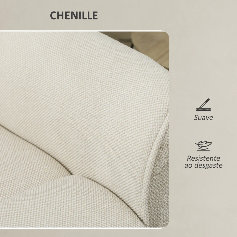 HOMCOM Poltrona Relax com Aquecimento Lombar e Massagem por Vibração Poltrona Reclinável com Função de Memória 88x93x102 cm Creme