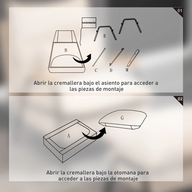 HOMCOM Sillón de Relax con Reposapiés Sillón Reclinable con Respaldo Ajustable Tapizado en Pana 68x91,5x88 cm Beige