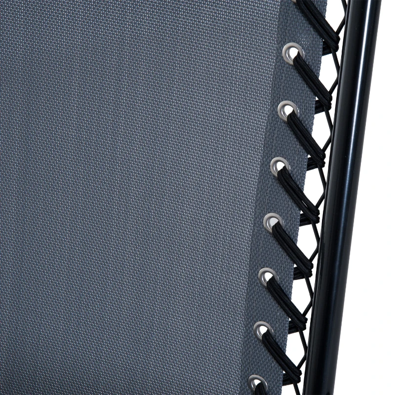 Outsunny Set Tavolino e Sedie da Giardino Pieghevoli e a Dondolo per Esterno, Balcone, Terrazzo, Grigio