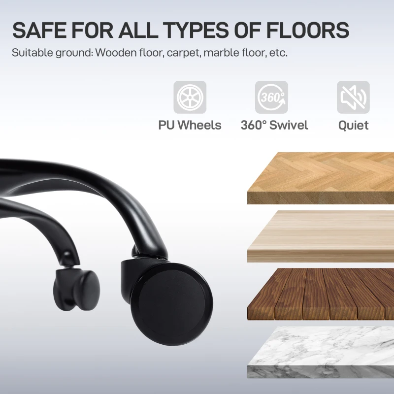 HOMCOM Scaun de birou ergonomic, cu suport lombar dinamic și suport pentru picioare, 73x75x120-128 cm, negru