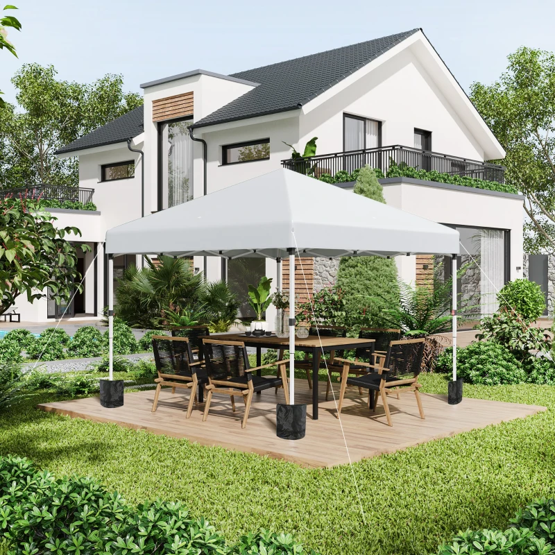 Outsunny Tonnelle barnum de jardin pop-up pliant réglable en hauteur protection UV 30+ 2 parois latérales sac de transport inclus