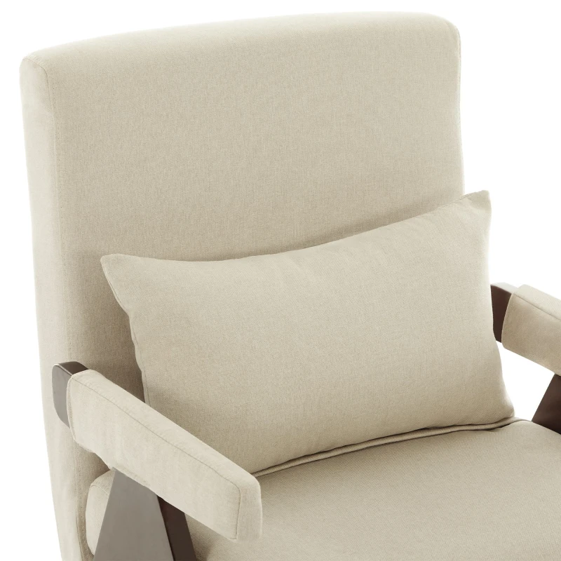 3-en-1 Fauteuil canapé-lit avec fonction couchage, avec dossier réglable, 64x68,5x93 cm, Beige
