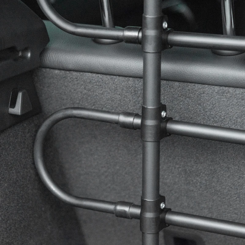 PawHut Grille de séparation pour chien universel, barrière de sécurité extensible pour animaux de compagnie, en acier noir