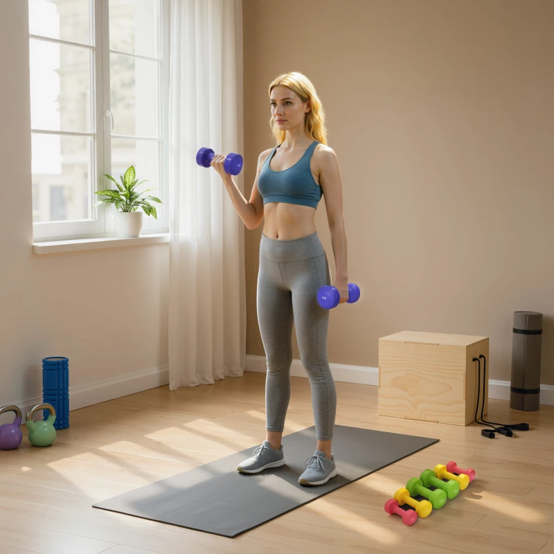 HOMCOM Ensemble d'haltères hexagonaux total 20 kg lot de 8 haltères courts de gym avec revêtement en polyuréthane multicolore