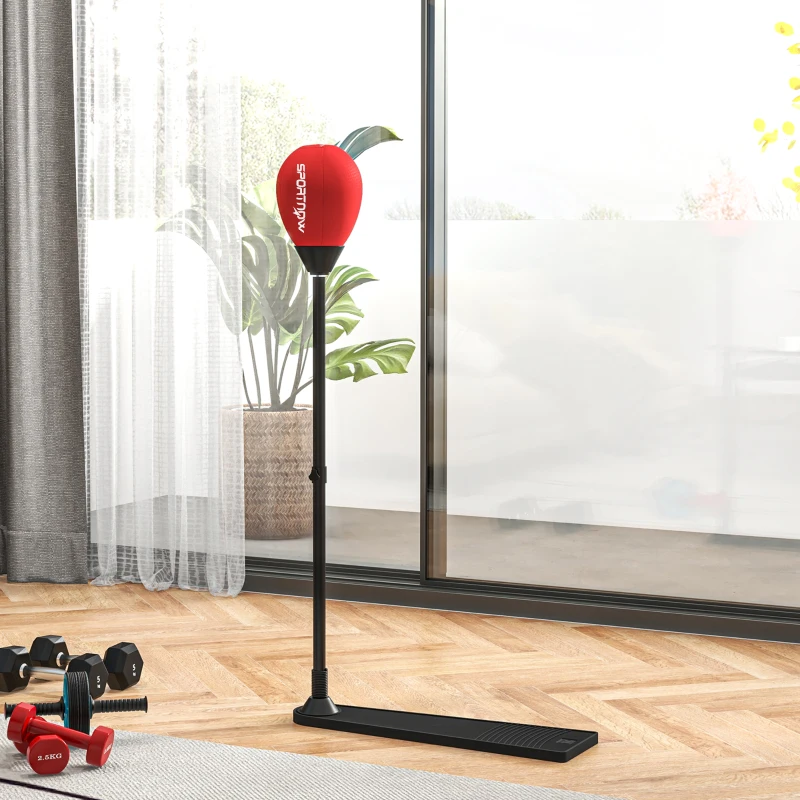 SPORTNOW Sac de frappe vitesse autoportant punching ball hauteur réglable 70-105 cm avec gants et pompe à main