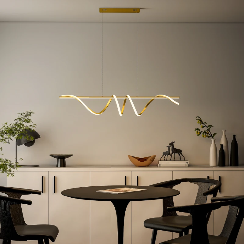 HOMCOM Pendant Light with 3 Colour Temperatures - Gold Tone