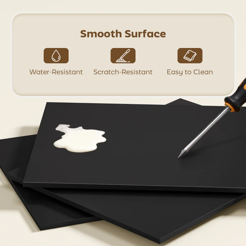 HOMCOM Folding Shelf and Work Table - Black