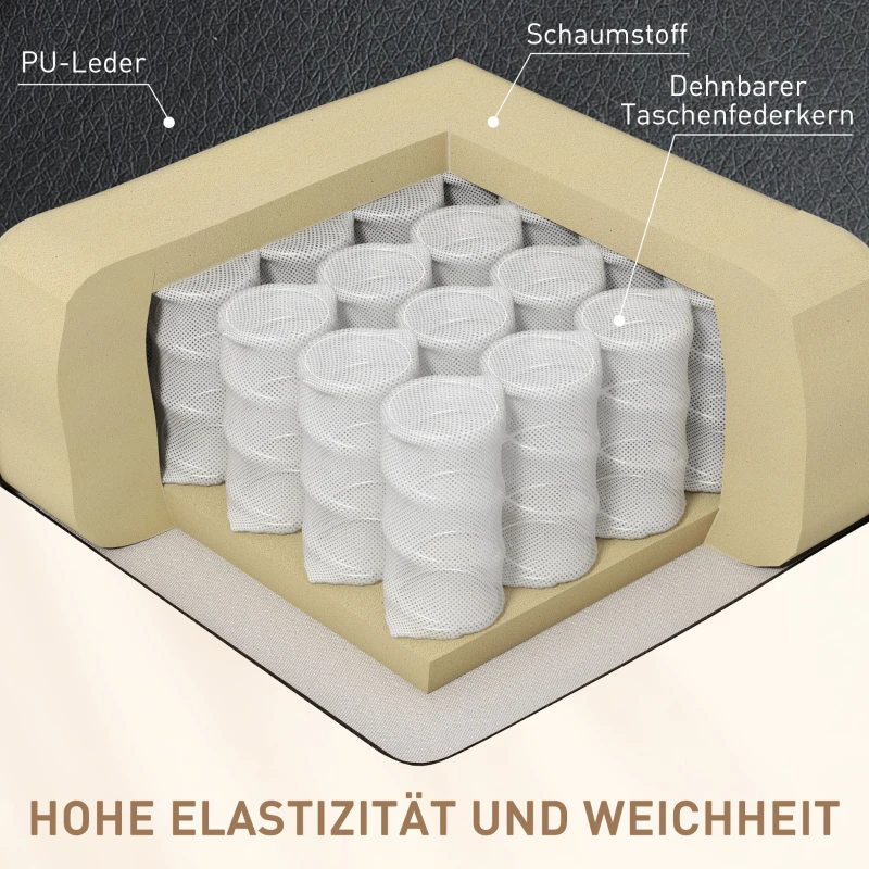 HOMCOM Massagestoel, relaxstoel, schommelfunctie, 8 vibratiepunten, inclusief afstandsbediening, zwart(m-8)