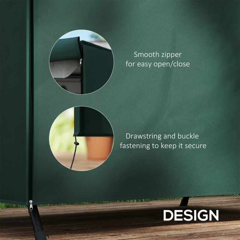 Outsunny 152 x 177cm Three-Seater Swing Chair Protective Cover Green