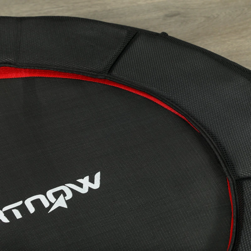 SPORTNOW Trampoline de fitness, Ø 102 cm, trampoline d'exercice, pieds antidérapants, cadre en acier, capacité de 100 kg, rouge