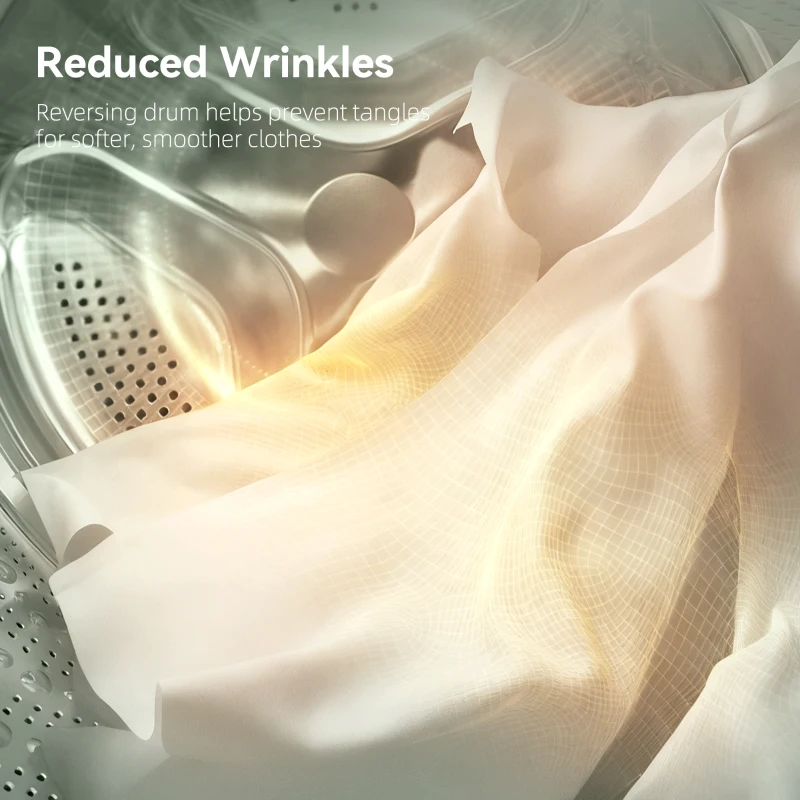 HOMCOM Mini suszarka do ubrań 4 kg z 5 programami do 60℃ 800W/400W suszarka wywiewna z odwracalnym bębnem ze stali nierdzewnej, biały