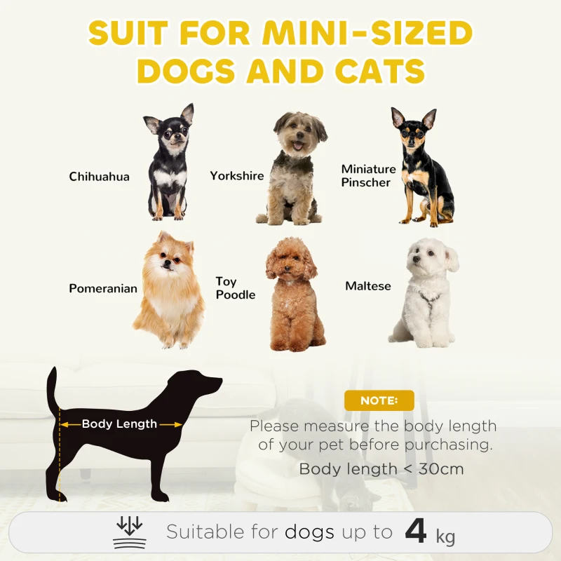 Łóżko dla psa, podniesiona kanapa, z poduszką, kremowe