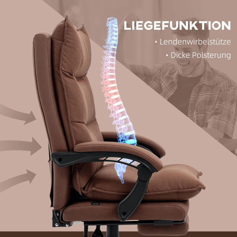 Fotel biurowy Vinsetto z masażem i funkcją grzania