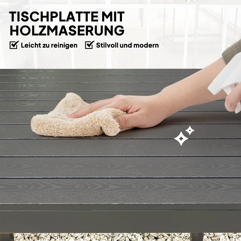 Stół ogrodowy aluminiowy 73x73 cm, odporny na warunki atmosferyczne