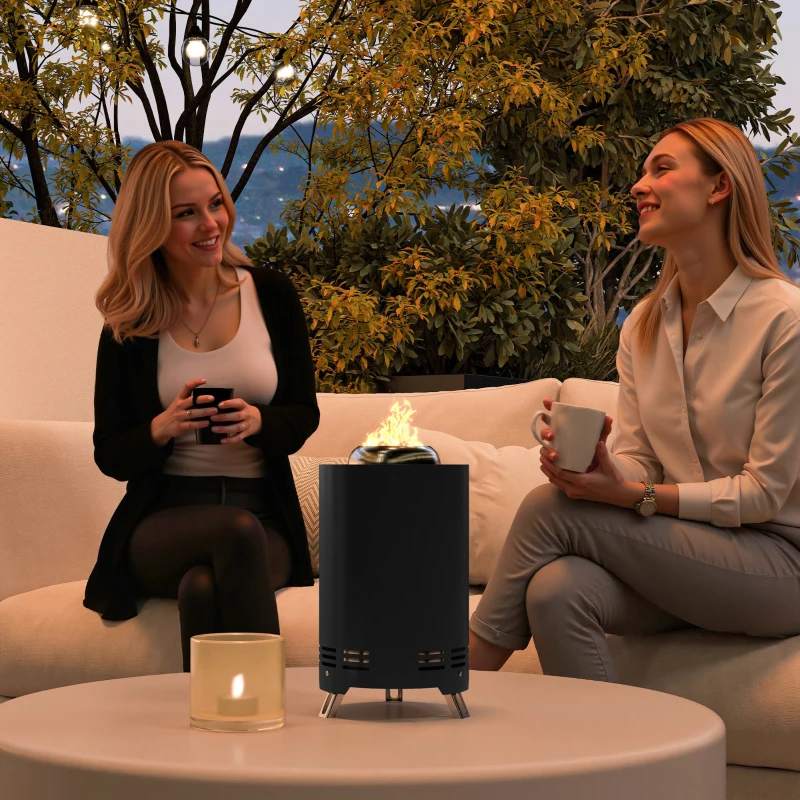 Kociołek ogrodowy Ø16x25cm, stal nierdzewna, bez dymu