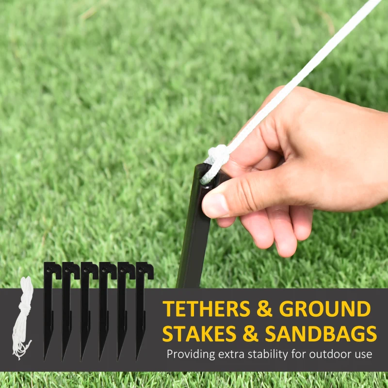 Outsunny Nadmuchiwany Bałwanek 180 cm z Tabliczką Dekoracja Bożonarodzeniowa z Oświetleniem LED Dekoracja Ogrodowa Wodoodporna Figury Świąteczne IP44