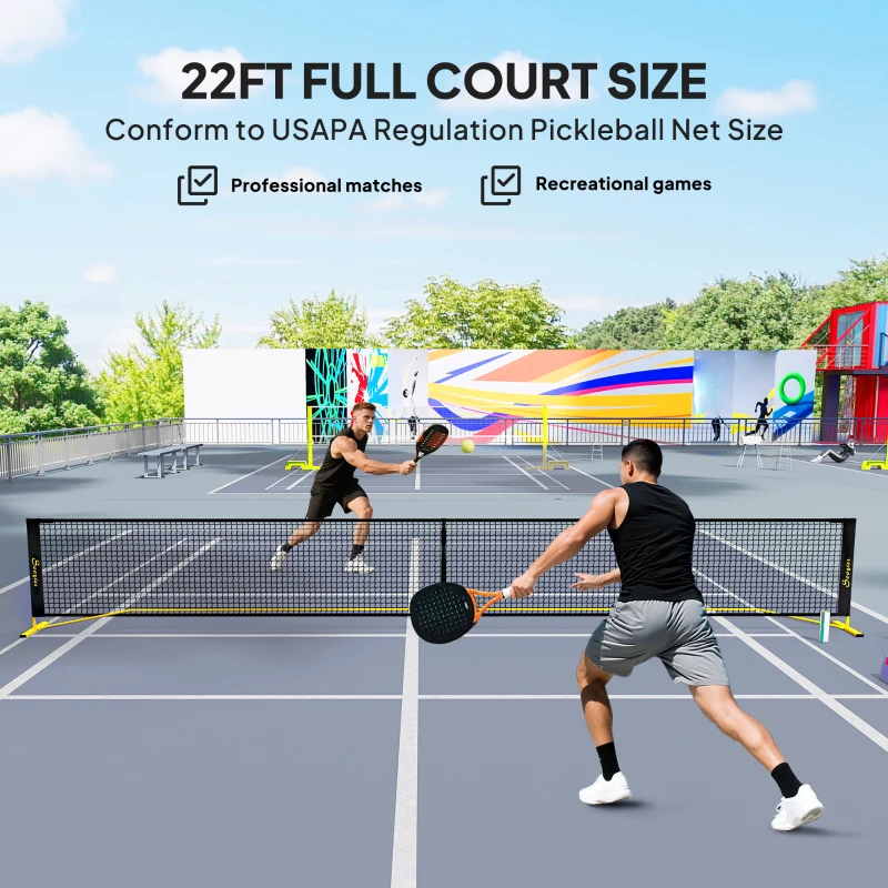 Przenośna siatka do pickleballa 6,7m z torbą, stalowa rama