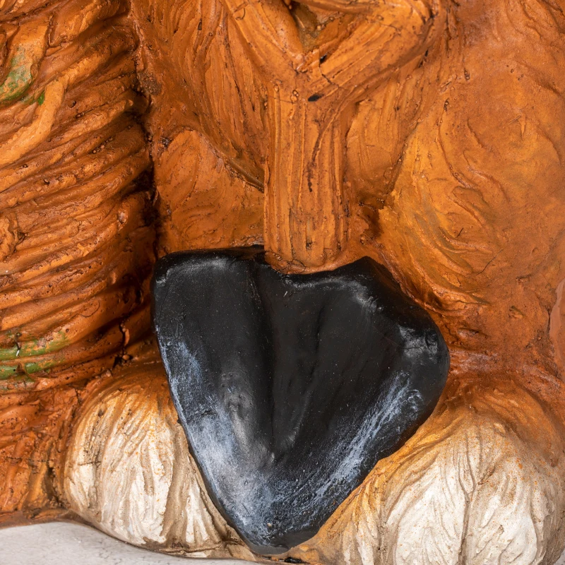 Outsunny Doniczka z Projekt "Królik z wiklinowym koszykiem", Doniczka do ziół z Otworem Drenażowym, Doniczka do Ogrodu i Salonu, MgO