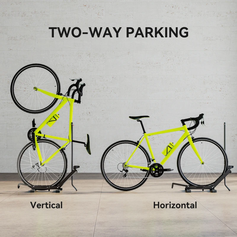 Stojak na rowery SPORTNOW dla rowerów stalowy z możliwością przechowywania opon o szerokości 80 mm, wolnostojący parker podłogowy, wielostanowiskowy stojak, 75 x 41 x 81H cm, Czarny