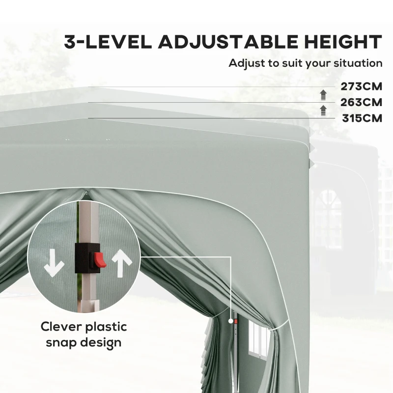 Pawilon 3x3m, wodoodporny, stabilny, zimowy, składany