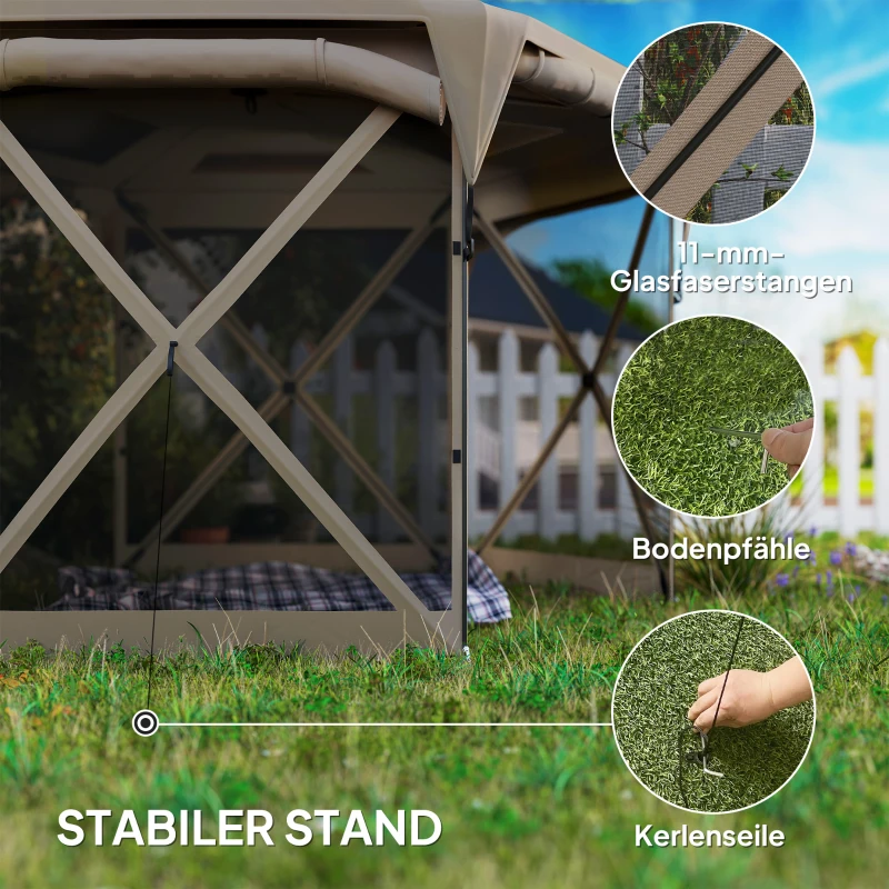 Pawilon sześciokątny 3,5x3m, wodoodporny, zimowy, składany