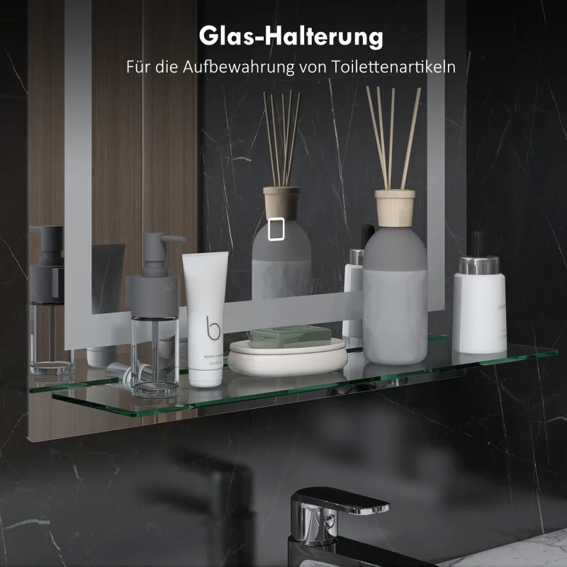 Lustro łazienkowe z oświetleniem, 3 kolory światła