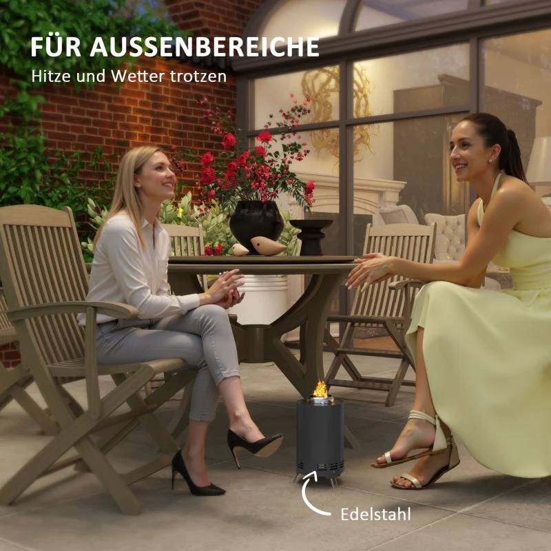 Kociołek ogrodowy Ø16x25cm, stal nierdzewna, bez dymu