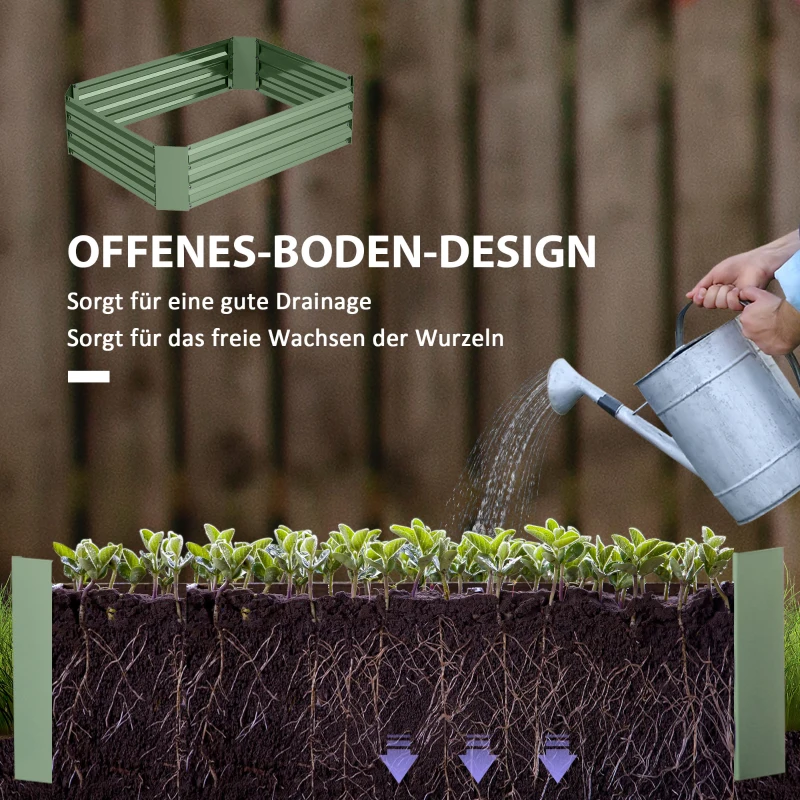 Wysokie łóżko ogrodowe ze stali, donica, kwietnik, 120 cm