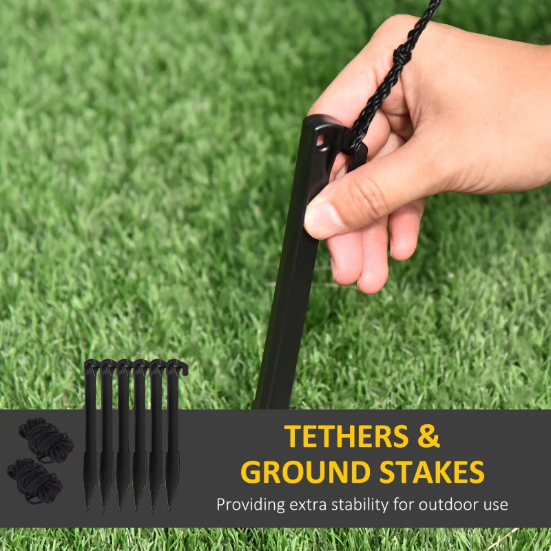 HOMCOM Nadmuchiwana Szopka Bożonarodzeniowa z Bramą Narodzenia Jezusa 1,57 m Dekoracja z LED Nadmuchiwana Szopka Bożonarodzeniowa z Torbą na wodę z poliestru Niebieski+Brązowy