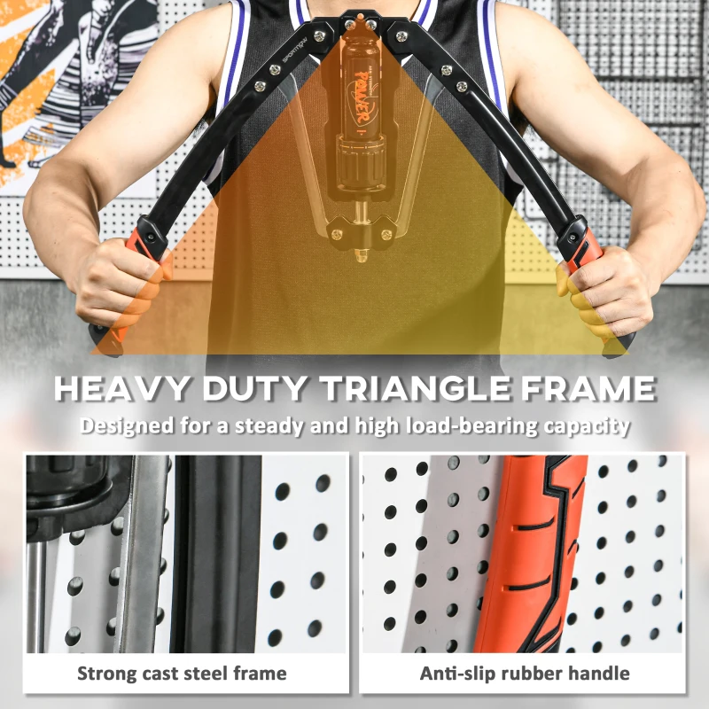 SPORTNOW Hydrauliczny Power Twister 10-200kg Trener Ramion 43 x 16 x 5 cm Czarno-Czerwony