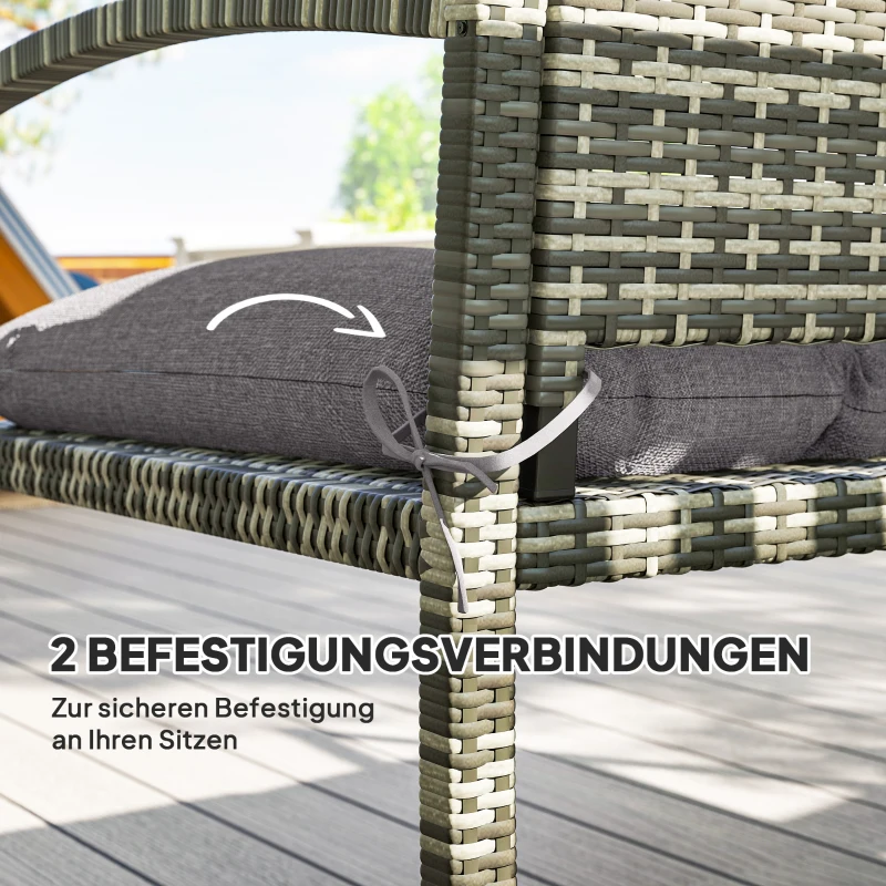 Poduszka na ławkę 105x46x12,5 cm, związy, komfortowa