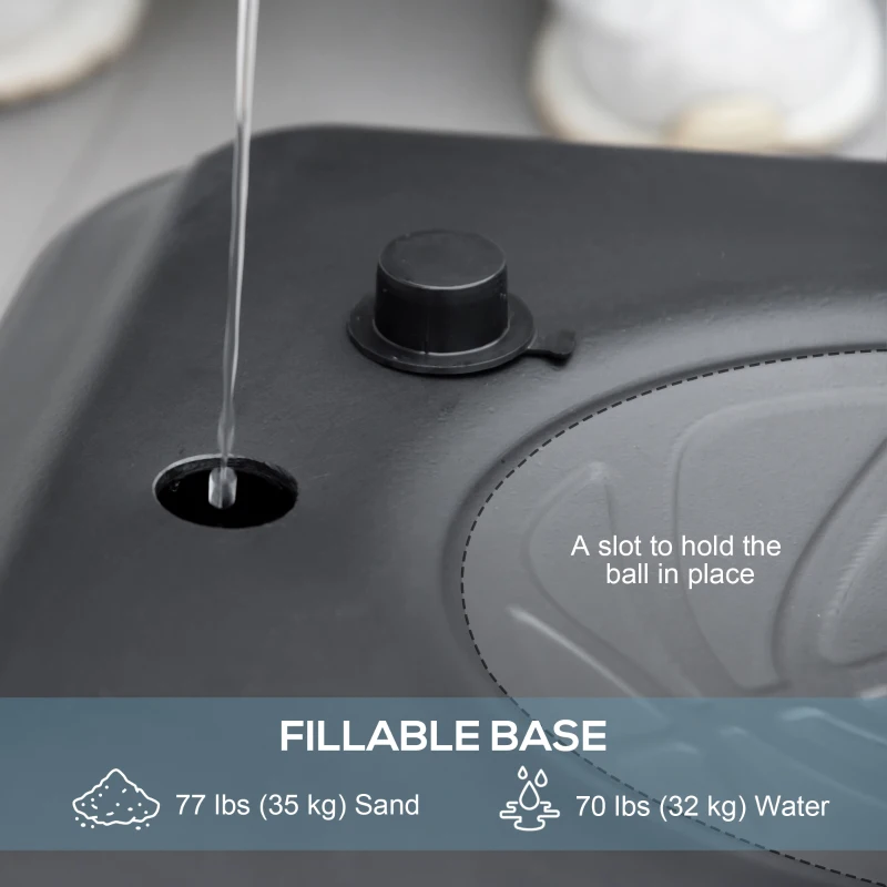 SPORTNOW Stojak do Koszykówki z Regulowaną Wysokością i Kołami, Niełamliwa Tablica Wyników, 220-250 cm, dla Dorosłych, Stalowy