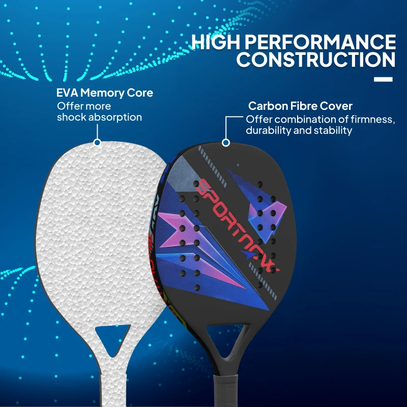 Rakiety do beachballa 2 szt. z włókna węglowego z torbą