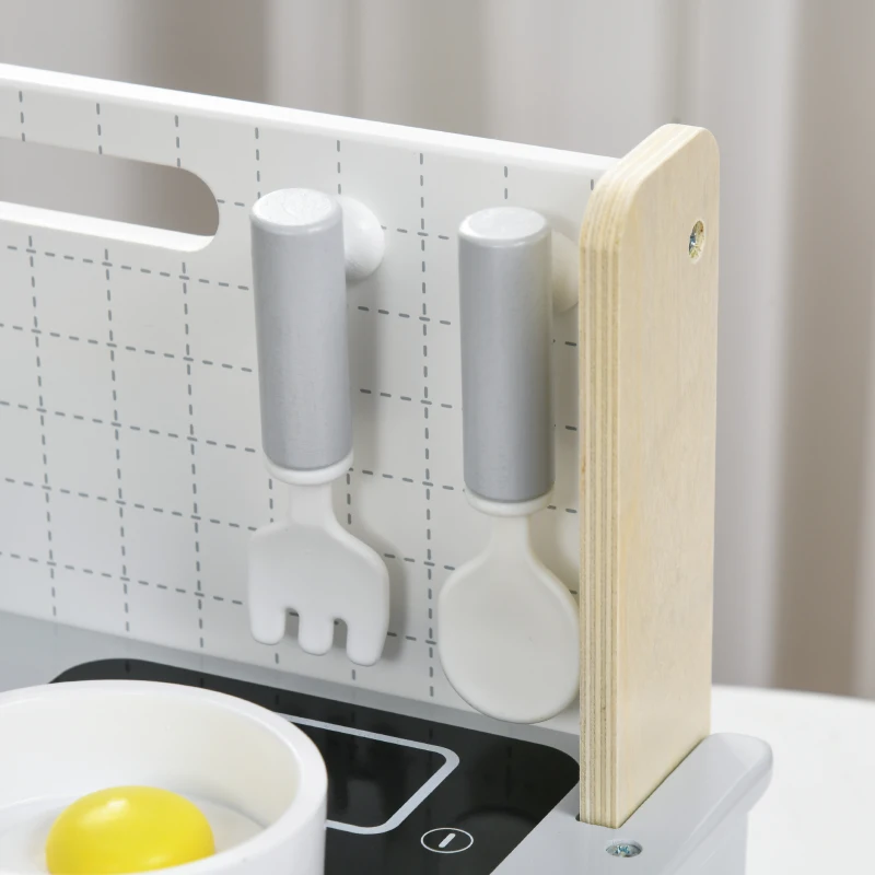 Zestaw akcesoriów do kuchni dla dzieci, 10 elementów, szary