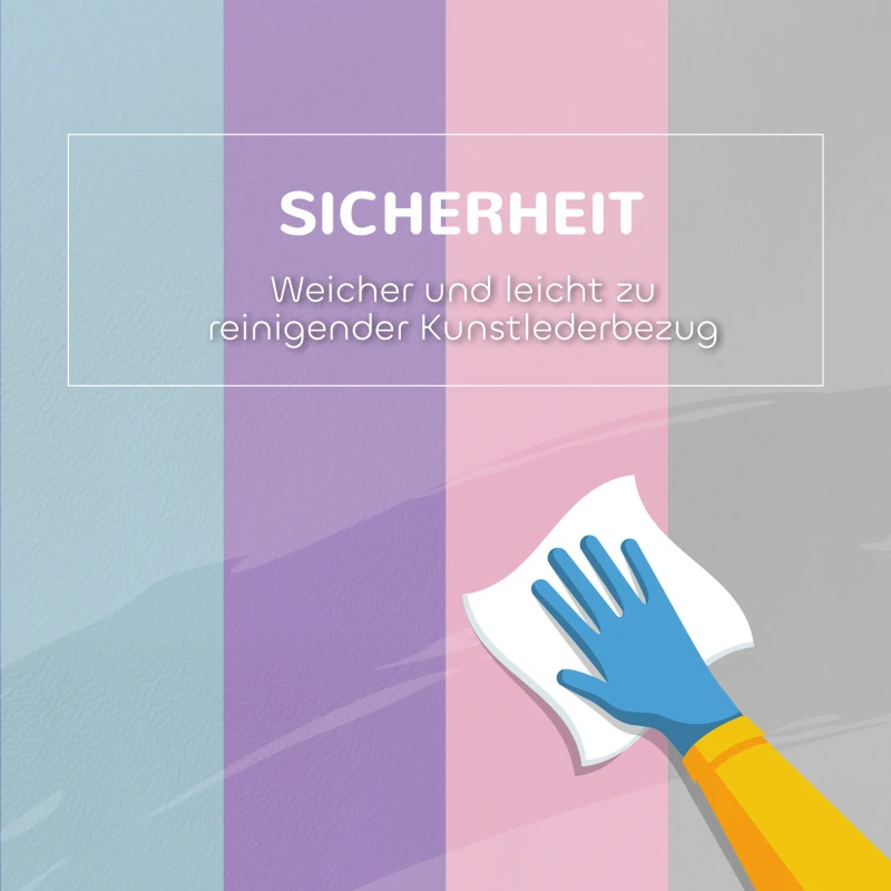 HOMCOM Miękkie klocki, 5-częściowy zestaw z pianki dla dzieci w wieku 1-3 lat, Sztuczna skóra, Wielokolorowy